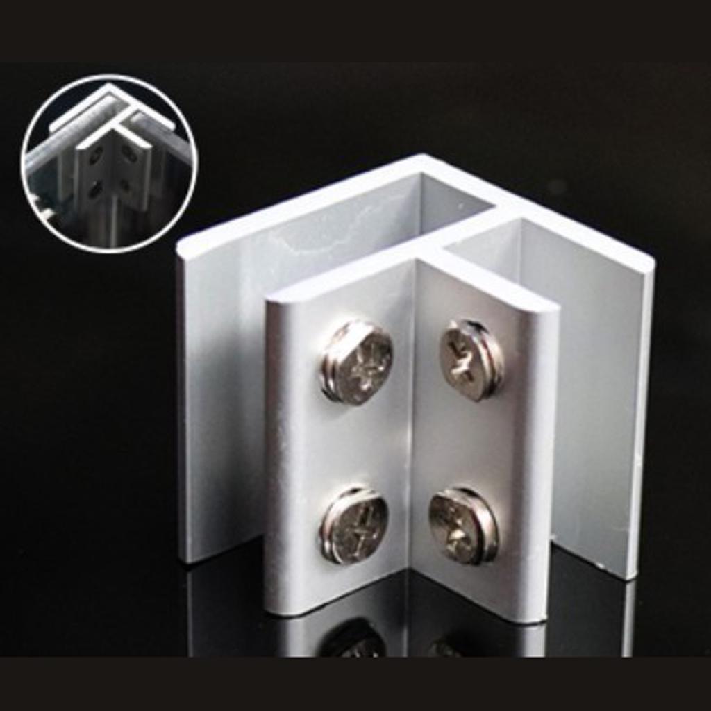 20xAdjustable Glass Clamp Clip Glass Bracket Holder 8mm-12mm No Need Drill A