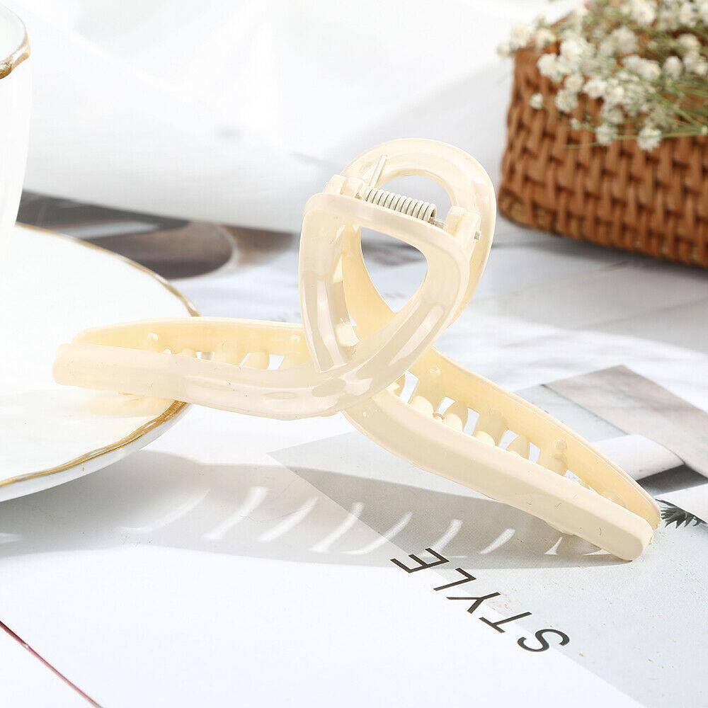 Kẹp Tóc Nhựa Màu Trơn Thời Trang Hàn Quốc Nữ Tính