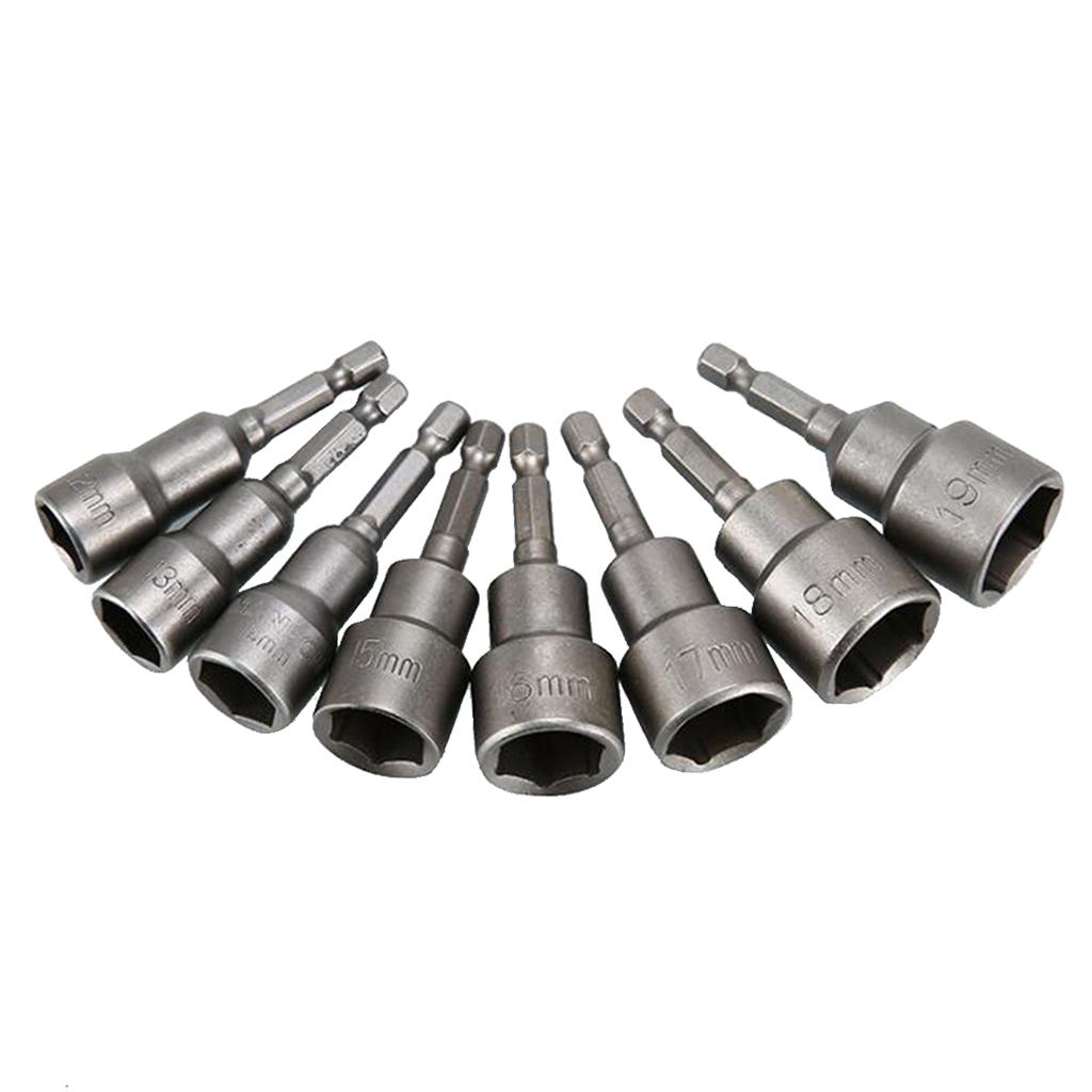 6-19mm 1/4 Inch Hex Socket Sets Nut Driver Household Tools Accessories