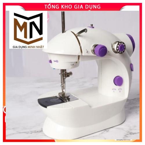 Máy khâu mini cầm tay gia đình 202A,May trong gia đình 2 tốc độ may tiện dụng