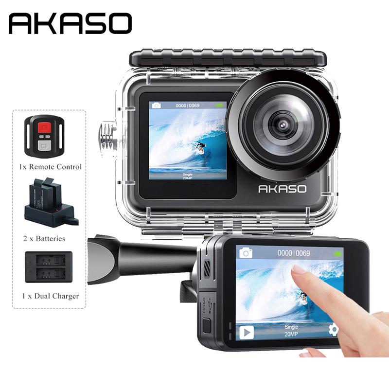 Camera hành động Akaso Brave 7 le 4K30fps 20MP Camera thể thao 4K Máy ảnh cảm ứng máy ảnh Vlog Máy ảnh Vlog EIS 2.0 điều khiển điều khiển từ xa