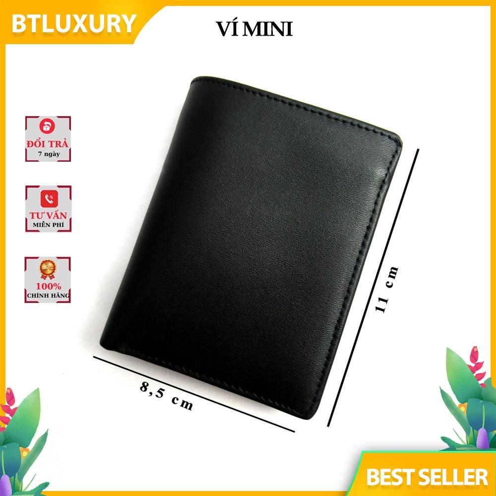 Ví nam mini kiểu ví đứng - Làm từ da bò 100% - Kích thước nhỏ gọn tiện lợi - bảo hành 2 năm - Ví da BTLXURY