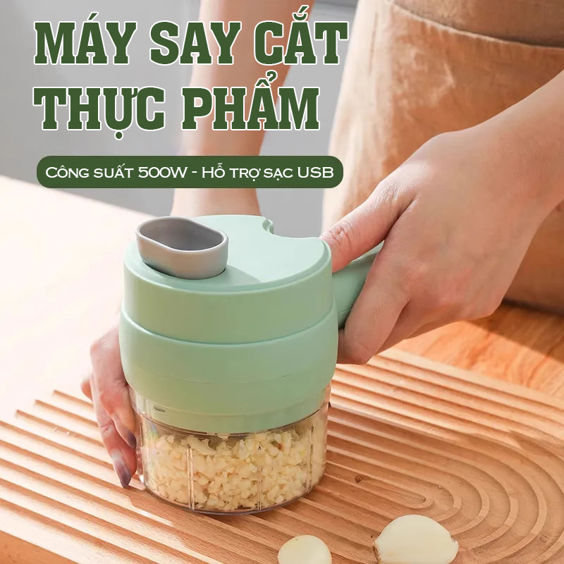 Máy xay cắt lát tỏi ớt rau củ thực phẩm tiện lợi -  K1614