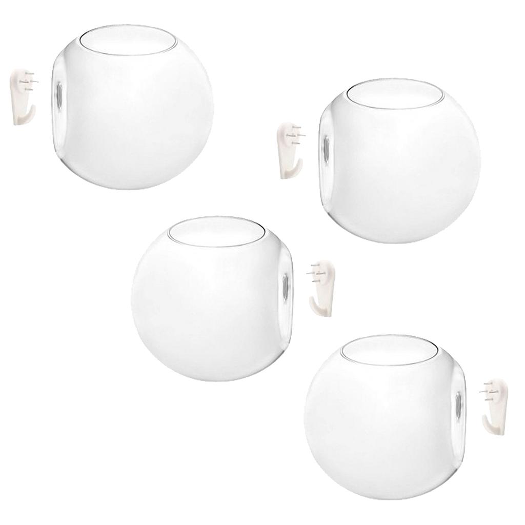 4X Tường Treo Dụng Cụ Bào Kính Thủy Canh Bình Vật Có Nồi Terrarium Bóng 10 Cm