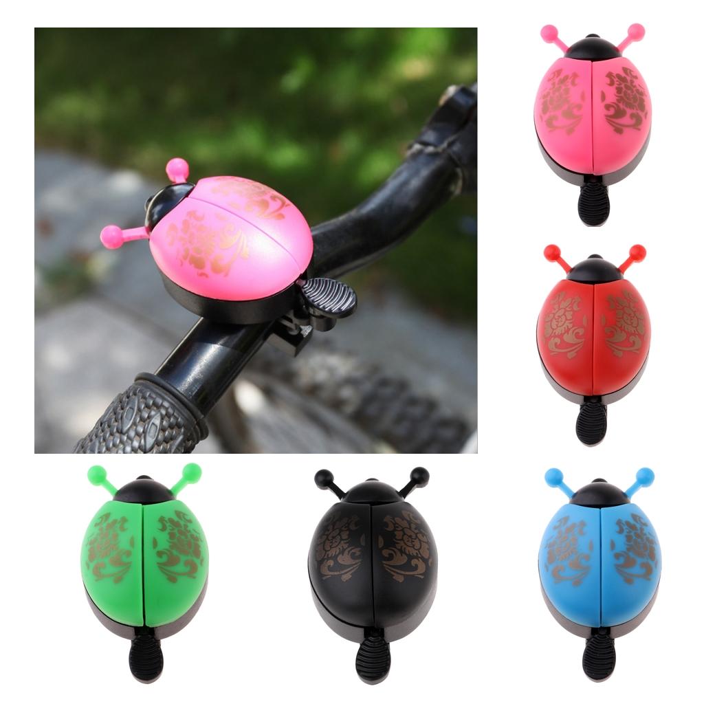 Childrens Kids Bike Bell Mountain Bicycle Novelty Ladybug Bug Ring Red