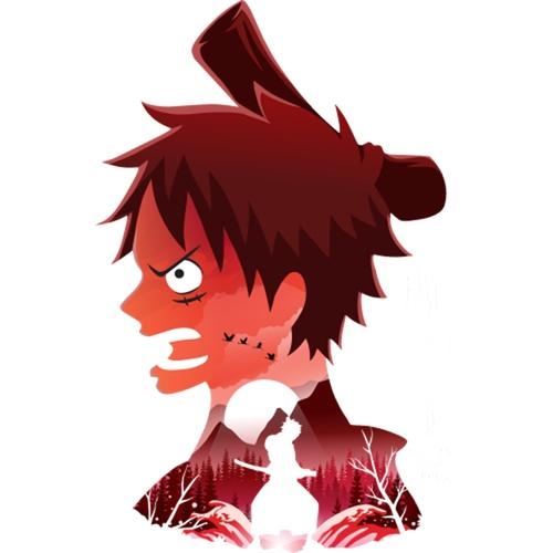 Áo hoodie anime Wright one piece hình in Luffy phiên bản samurai phong cách manga cực chất oversize unisex