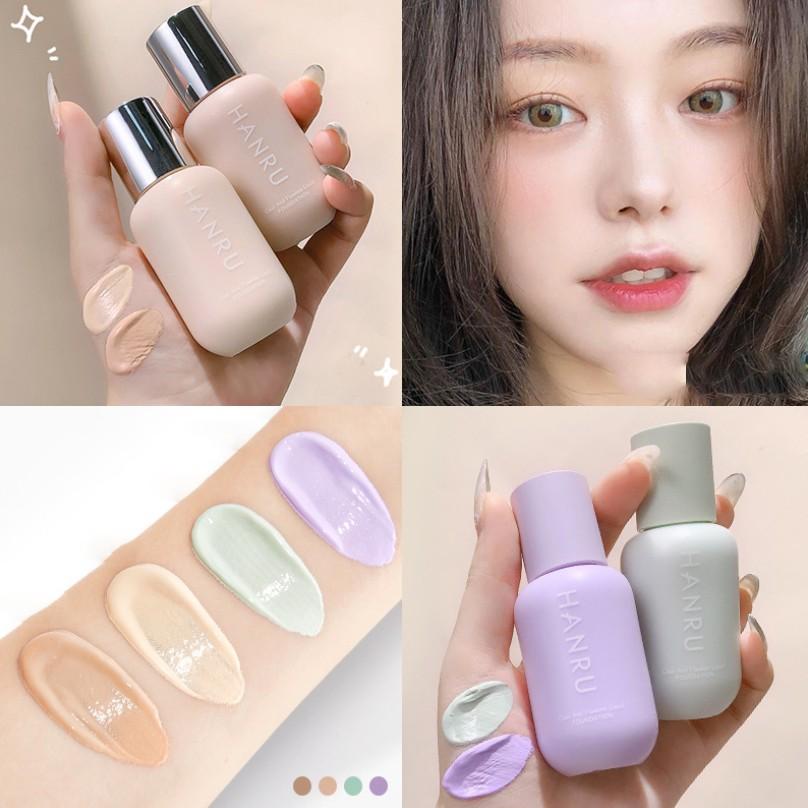 Kem nền kiềm dầu che khuyết điểm Hanru Make Up Clear Liquid Foundation 40ml