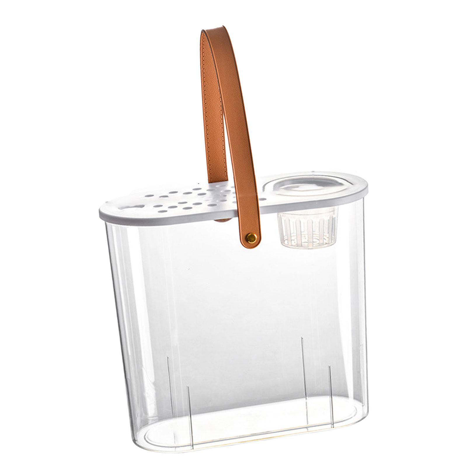 Mini Fish Tank Clear Tank Portable Tabletop Fish Bowl Small Desktop Aquarium