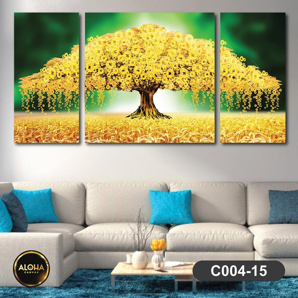 MUA 1 TẶNG 1 Bộ 3 Tranh Treo Tường Phòng Làm Việc Khung Gỗ Tranh Phòng Ăn Phòng Ngủ Phòng Bếp Phòng Khách