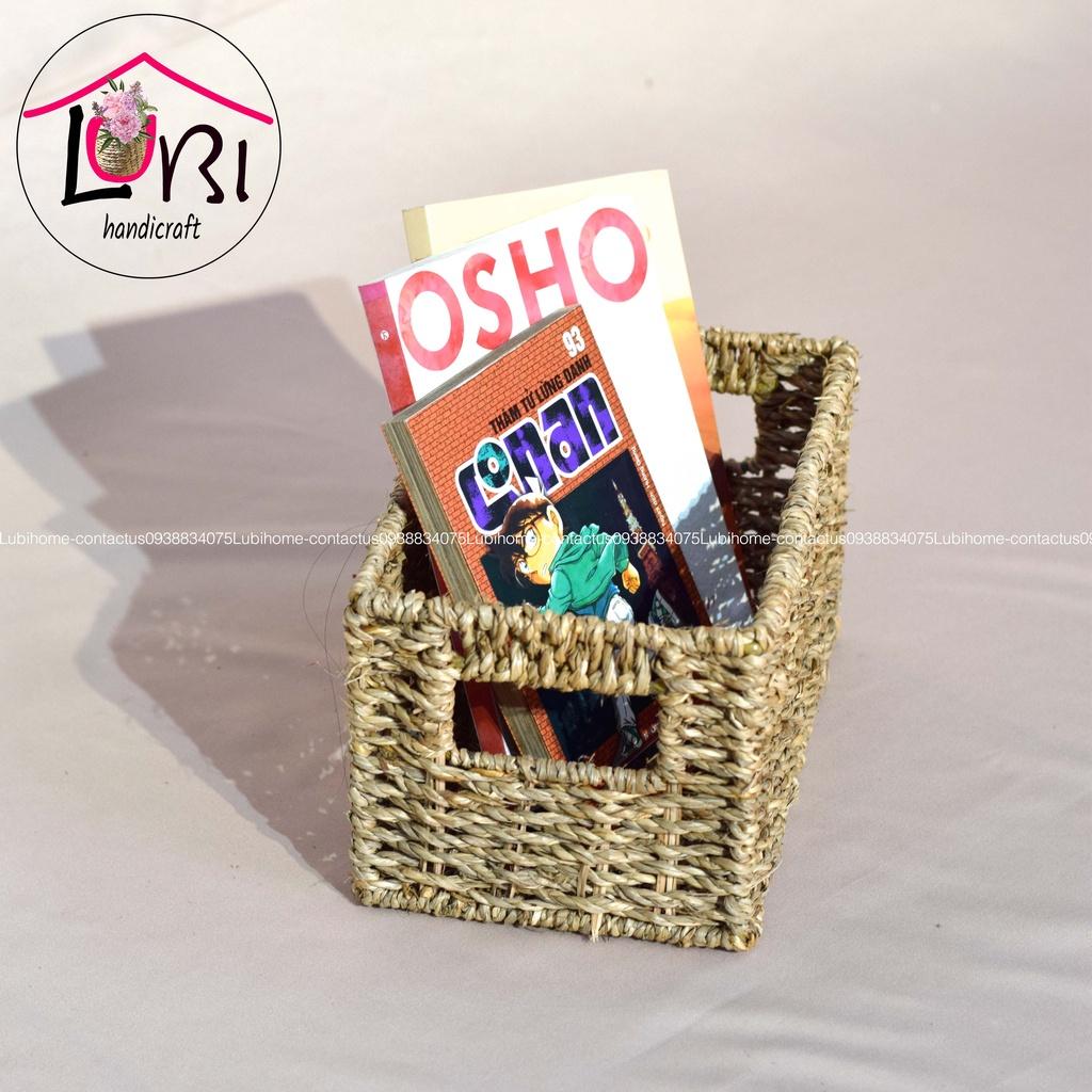 Lubihandicraft - Khay cói đựng đồ văn phòng nhỏ xinh