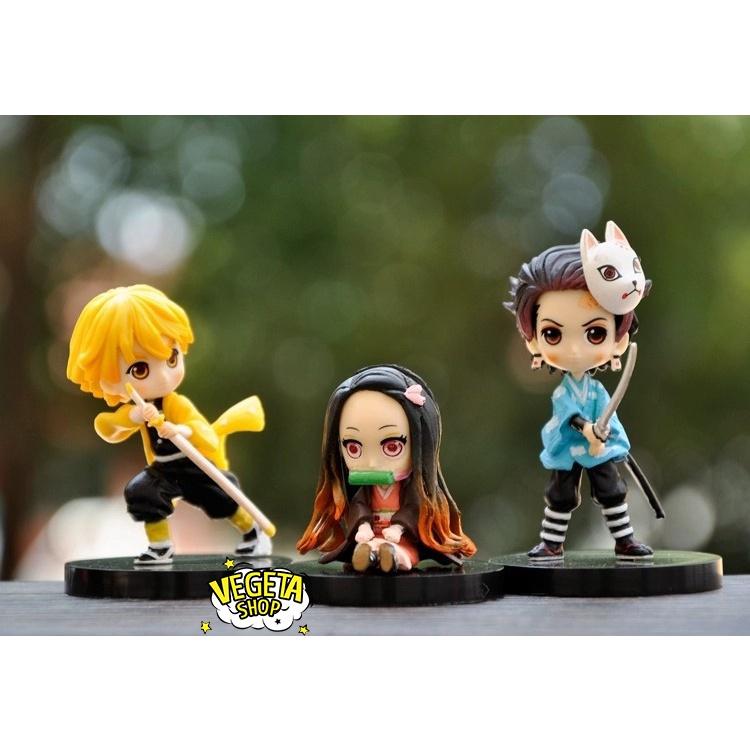 Mô hình Kimetsu No Yaiba - Mô hình thanh gươm diệt quỷ - Bán lẻ tùy chọn Tanjiro Nezuko Zenitsu Inosuke Giyu - Cao 6~8cm