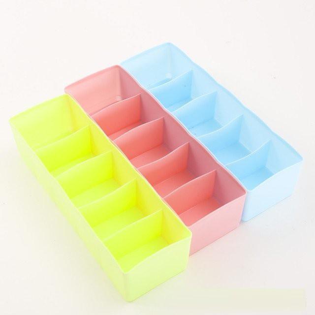 BÁN SỈ Hộp Đựng Đồ Lót, Khay Nhựa 5 Ngăn Đựng Đồ Lót, Tất, Vớ Tiện Dụng 88102 Shop Giang Phạm