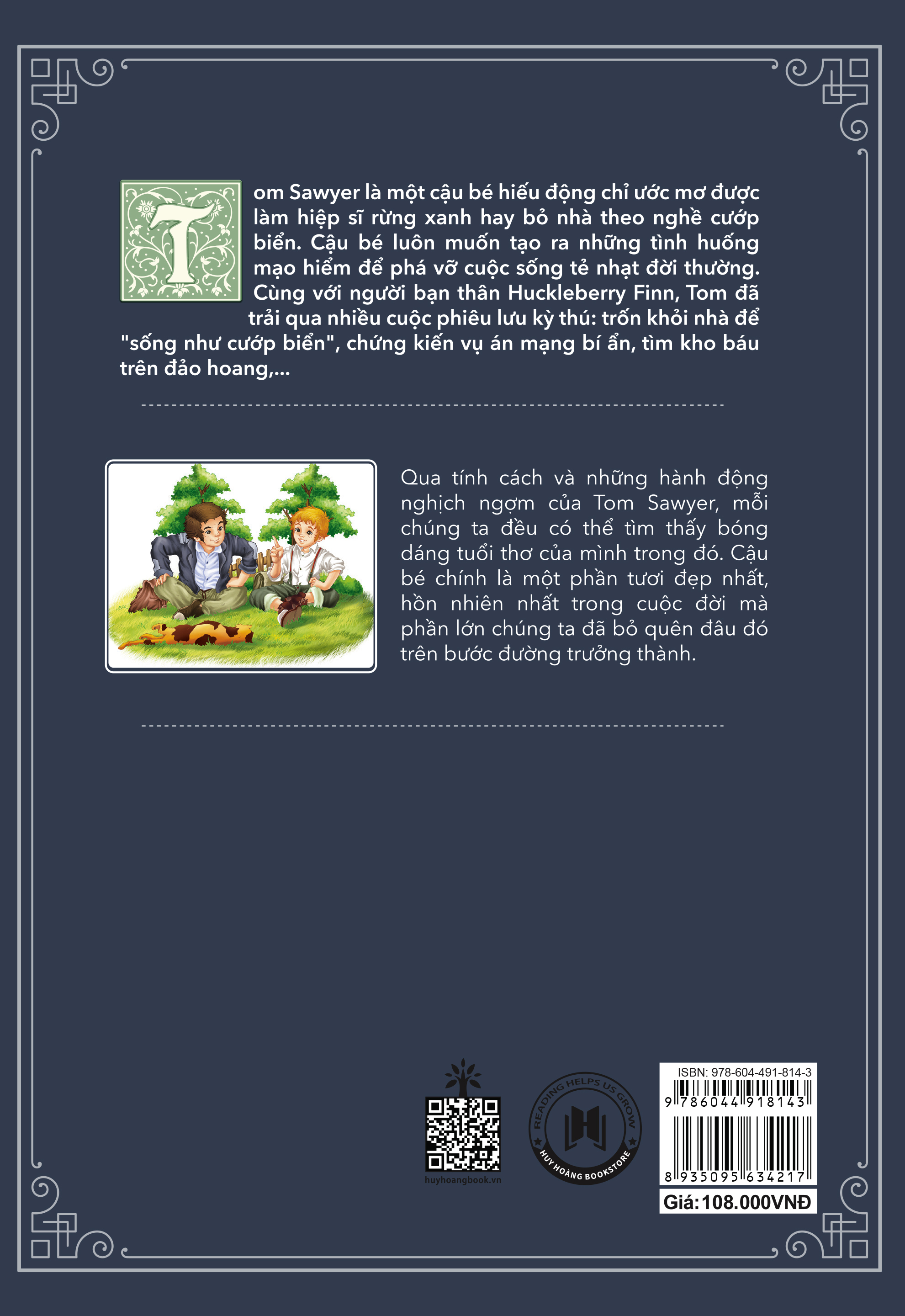 NHỮNG CUỘC PHIÊU LƯU CỦA TOM SAWYER  Tít phụ: Danh tác trong nhà trường