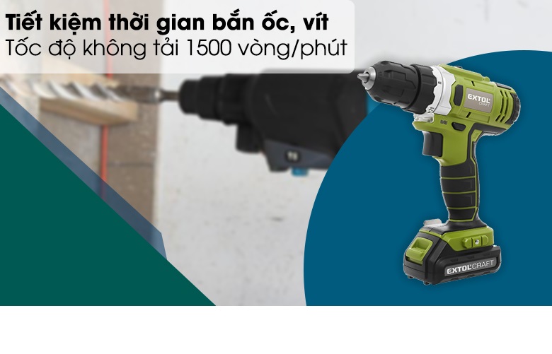 Máy khoan pin 12V Extol 402400 (1 pin, 1 Sạc)- Hàng chính hãng