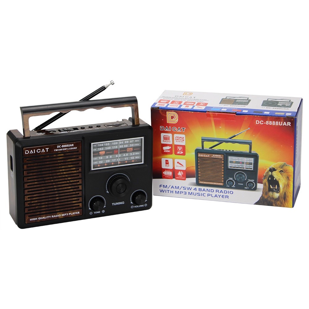 Đài radio FM-DC 9999 URT có Bluetooth bắt sóng FM cực tốt Cho người cao tuổi  -Hàng Chính Hãng