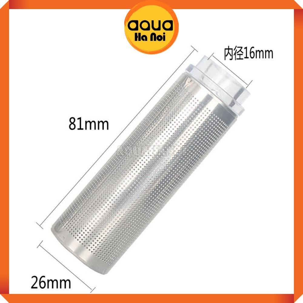 Bịt tép inox 304 - Miệng mica - Phi 12/16 mm - Ngăn hút cá tép con vào máy lọc hồ thủy sinh