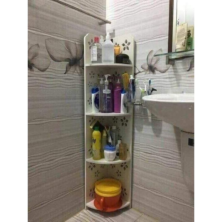 Kệ góc hoa văn tam giác 4 tầng