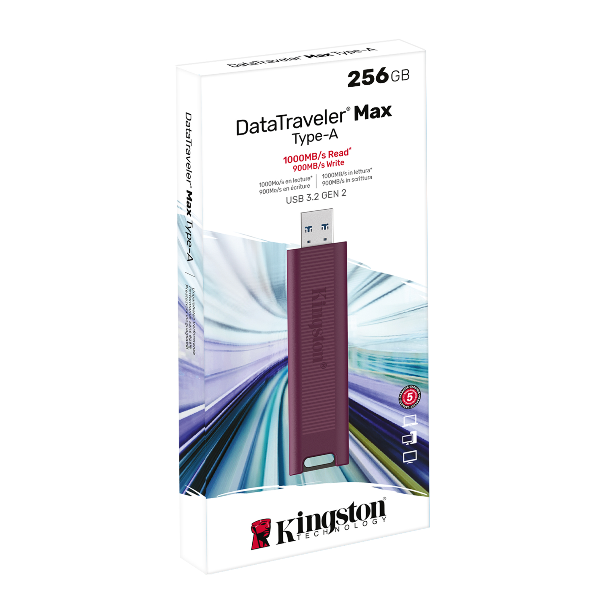 USB Kingston DataTraveler Max 256GB Type-A - DTMAXA/256GB - Hàng Chính Hãng