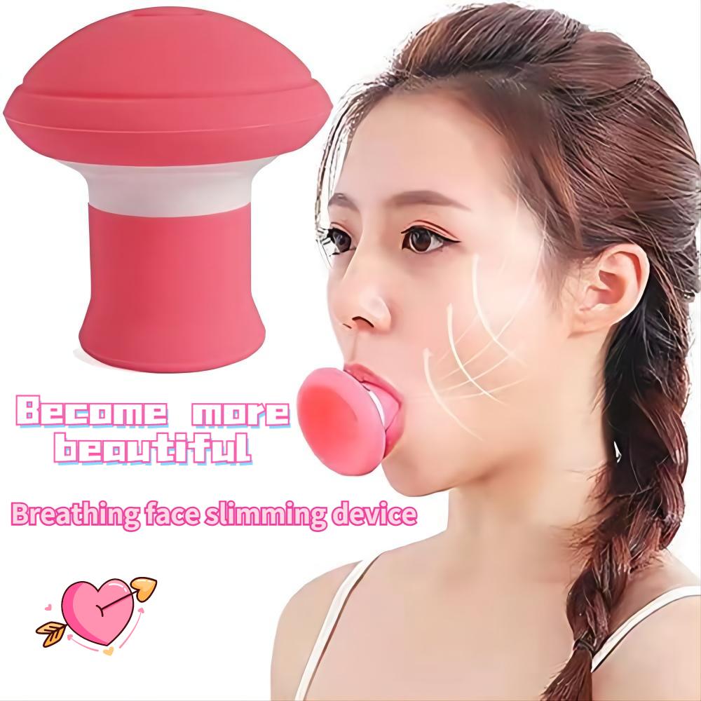 Huấn luyện cơ bắp nóng hố silica gel công cụ loại bỏ nếp nhăn v Hình dạng khuôn mặt giảm béo mặt nâng da Bài tập làm săn chắc màu cằm: màu đỏ