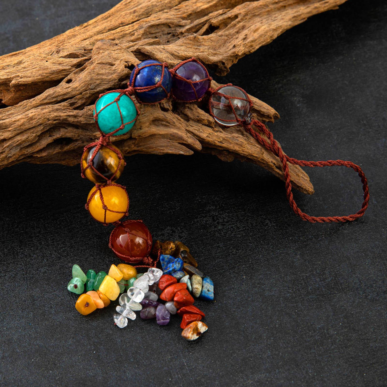 Nội thất Treo Trang trí thiết kế 7 mặt dây chuyền bằng đá