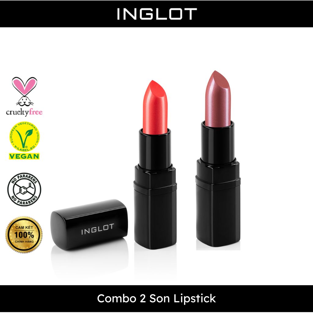 Bộ trang điểm môi 2 Son thỏi Lipstick INGLOT