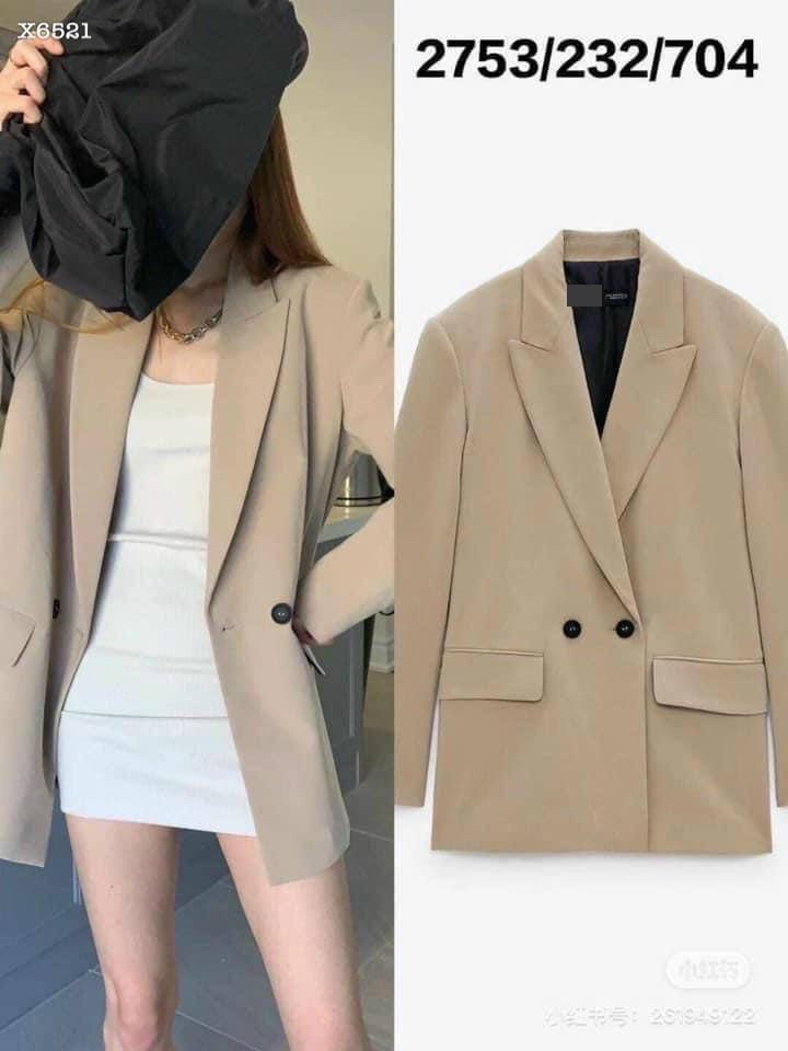 ÁO KHOÁC NỮ BLAZER VEST RETRO TAY DÀI SUÔNG TRƠN RỘNG ĐI CHƠI DẠO PHỐ ĐI LÀM CÔNG SỞ ĐI HỌC