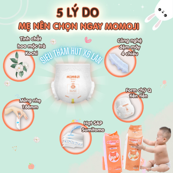 Tã Bỉm Quần Momoji Siêu thấm hút L54