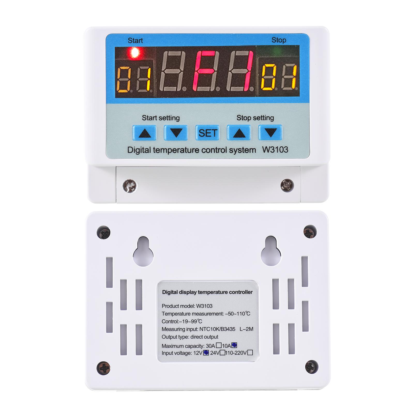 30A/AC110-220V LED Digital Temperature Controller Intelligent Thermostat Heating Cooling Temperature Control System with Sensor