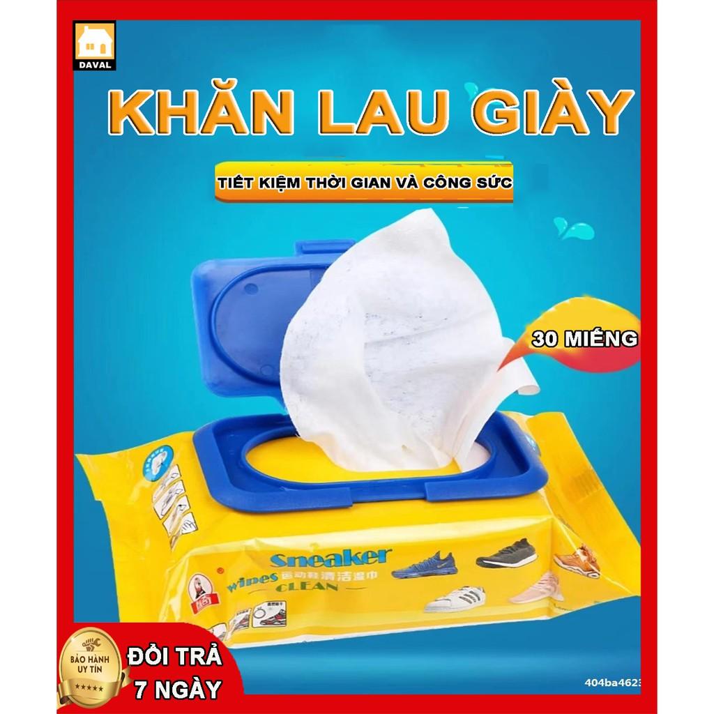 Vệ sinh giàySNEAKER Khăn Giấy Lau Giày siêu sạch Hộp 30 Tờ Không Hoá Chất Làm Hại Vải KG01