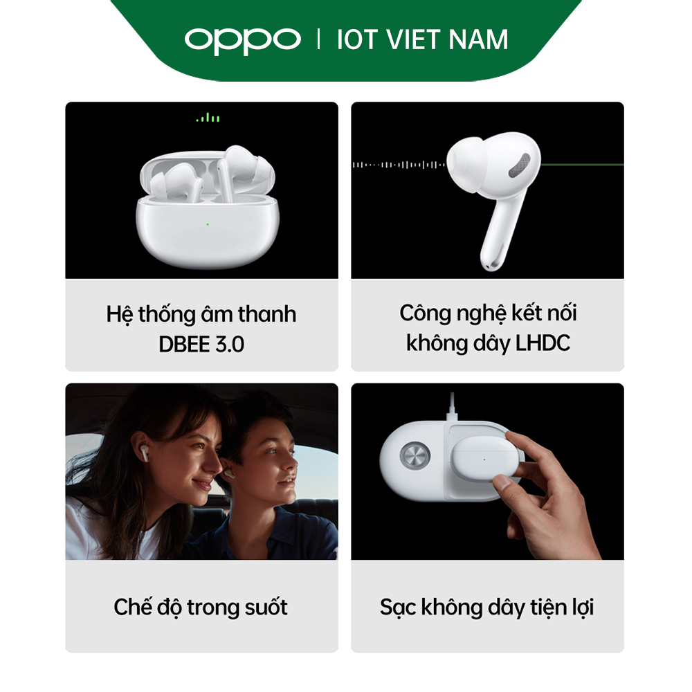 Tai Nghe Không Dây True Wireless OPPO Enco X | Hàng Chính Hãng - Màu Trắng