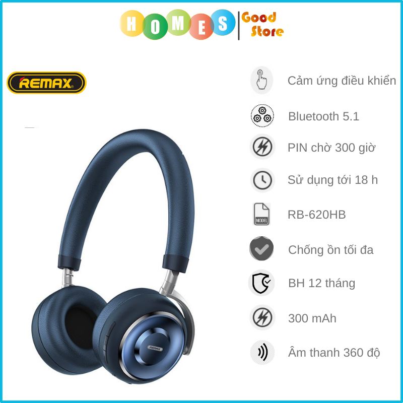 Tai Nghe Không Dây True Wireless Cao Cấp REMAX RB-620HB Thời Gian Nghe 18 Tiếng, Bluetooth 5.1 Sạc Pin 2 Giờ Âm Thanh Cực Hay - Hàng Chính Hãng