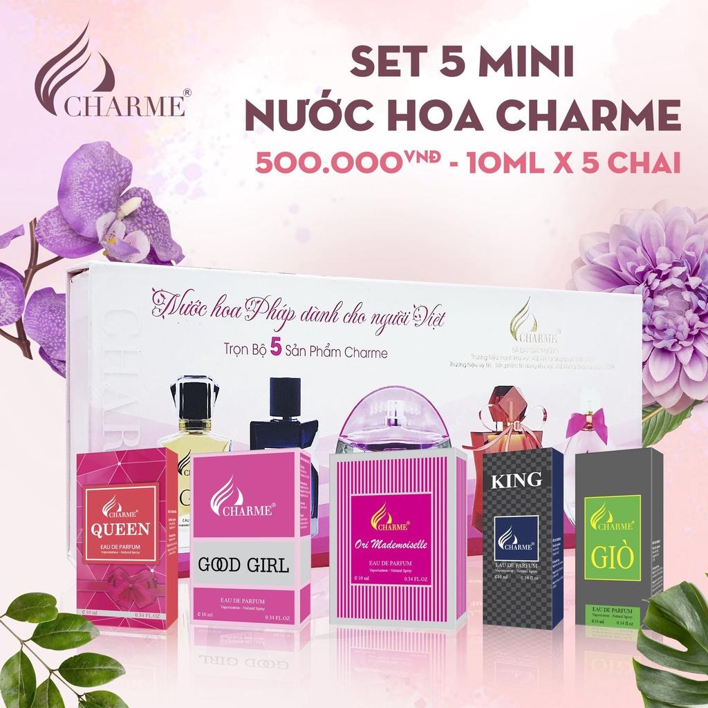 Bộ nước hoa CHARME tiện dụng 10ml dành cho các cặp đôi