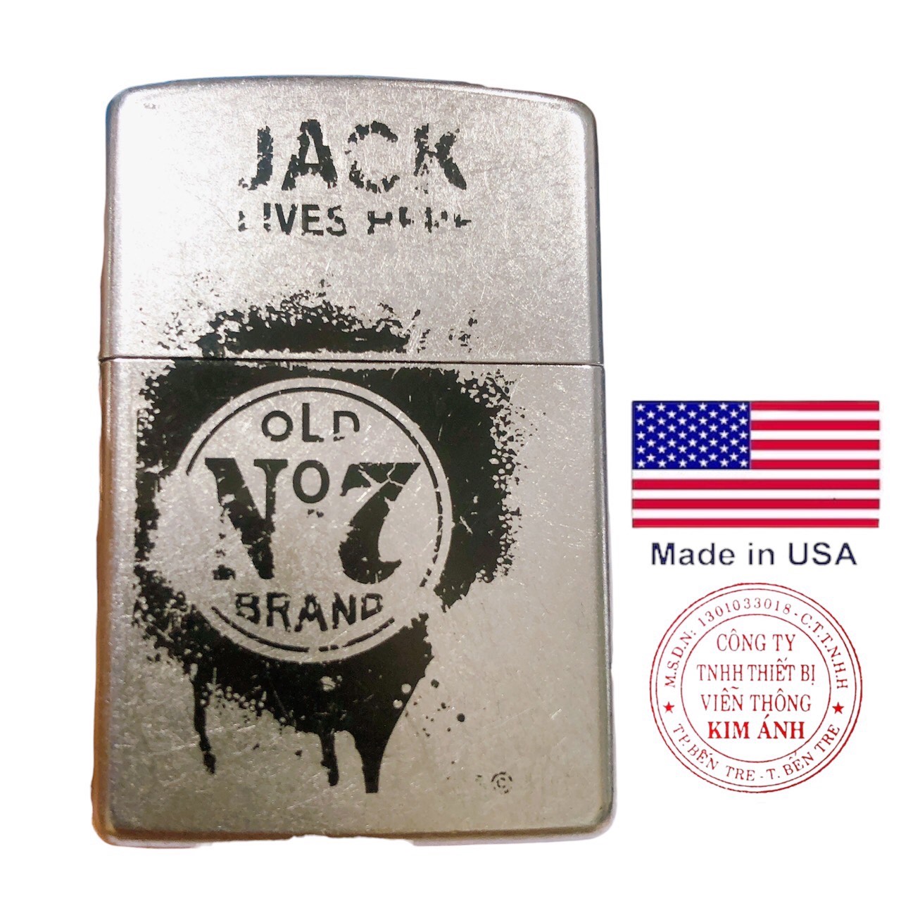Hộp quẹt Zip po Mỹ in sơn JACK N07,sản xuất 2010