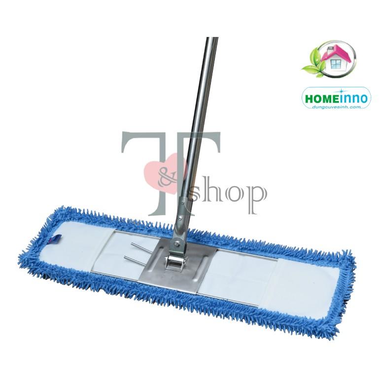 Combo Cây Lau Nhà Bản Gọng Inox Homeinno Tấm San Hô Bẻ 60cm + 1 Tấm Lau Thay Thế