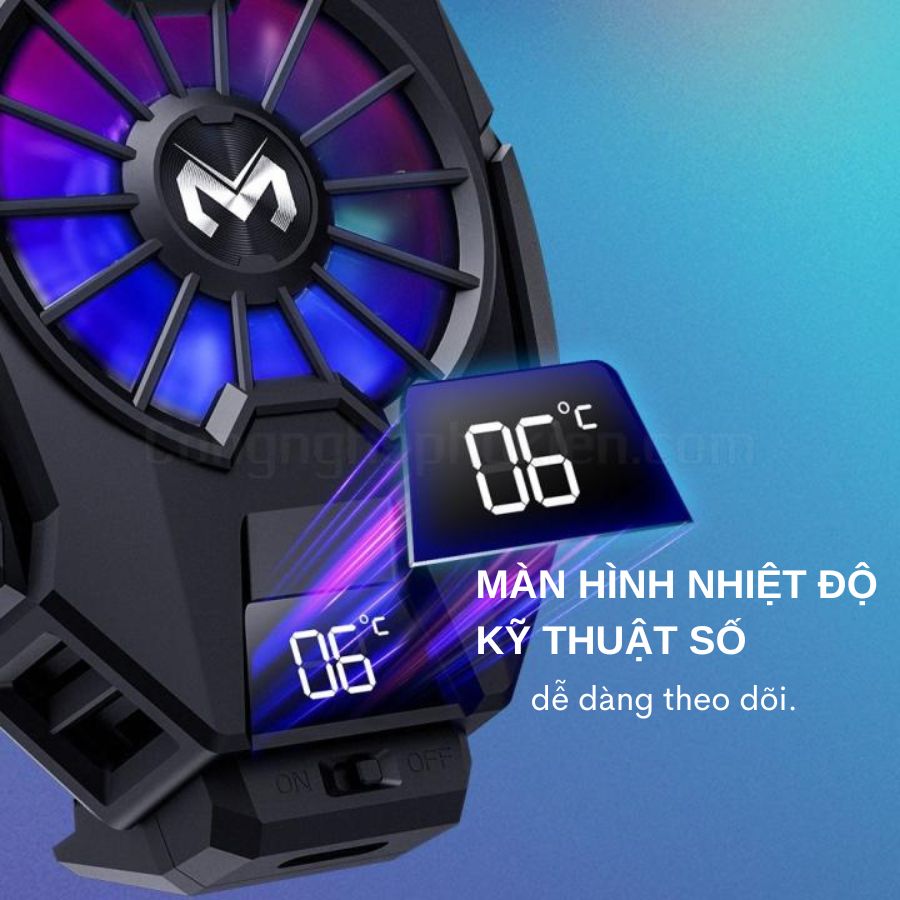 Quạt tản nhiệt MEMO DL05 - Phụ kiện gaming dành cho điện thoại tích hợp công nghệ sò lạnh hạ nhiệt nhanh chóng - Hàng chính hãng