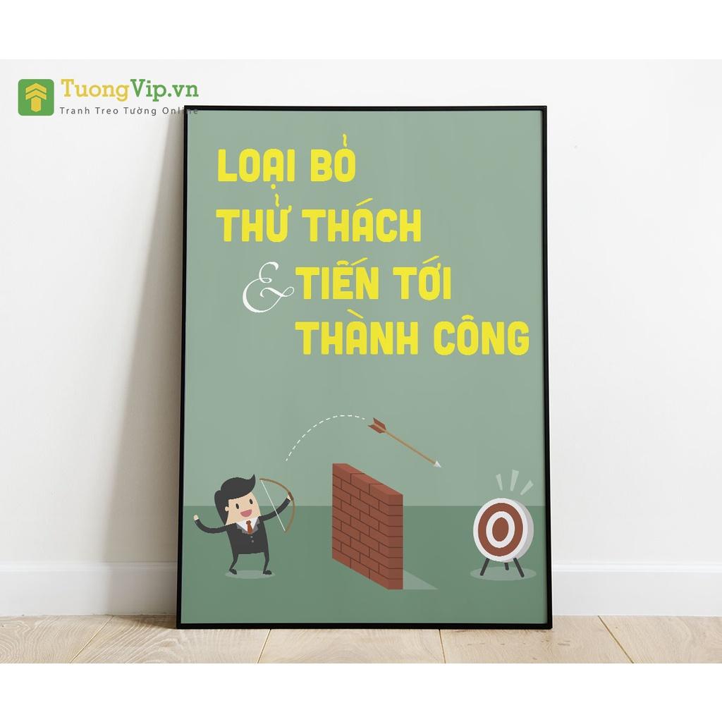 Tranh Canvas - Tranh Treo Tường Slogan Tạo Động Lực 8 - Tặng Kèm Đinh Đóng Tường Không Cần Khoan