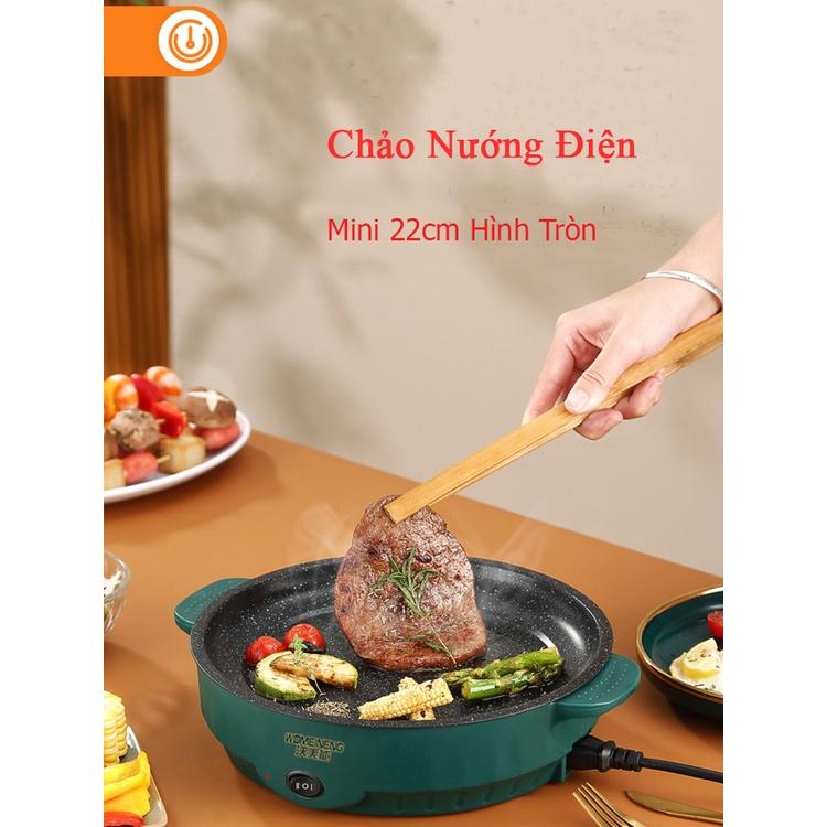 Chảo nướng điện chống dính mini hình tròn 22cm