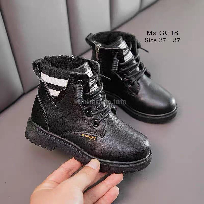 Giày boot cổ ngắn cho bé trai bé gái 3 - 12 tuổi kiểu dáng thể thao phong cách Hàn GC48