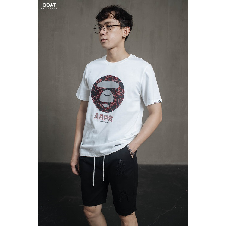 Áo Thun Nam Tay Ngắn AAPE GOAT MENSWEAR