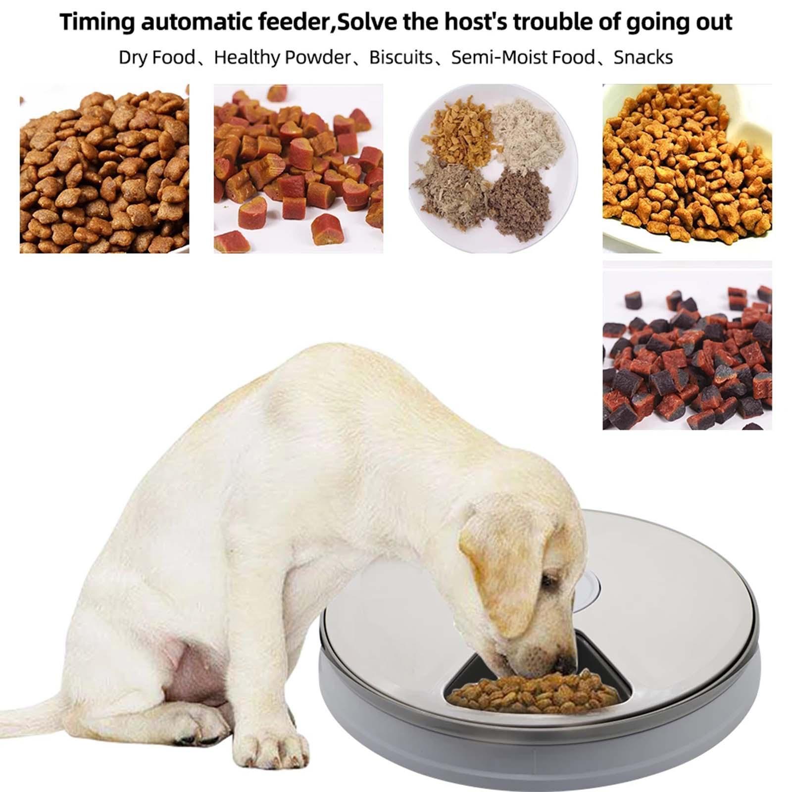 Automatic Pet Feeder 6 Meals 6 Grids Timed Cat Feeder Smart Food Dispenser