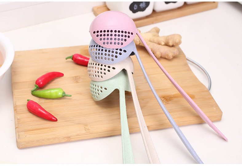 Muỗng múc canh lúa mạch 2in1 có lỗ thoát nước - July