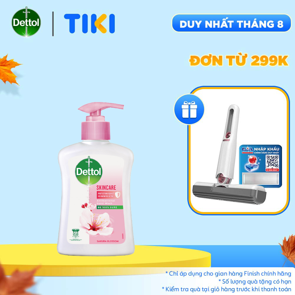Nước rửa tay diệt khuẩn chăm sóc da Dettol - Chai 250g