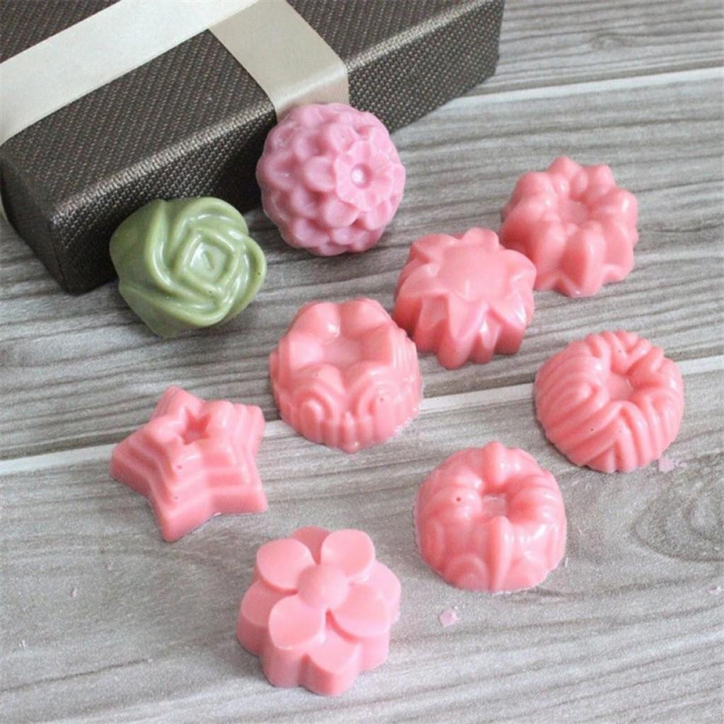 Khuôn silicon 12 hình 3D dùng làm thạch rau câu bánh pudding bánh nướng đá viên socola
