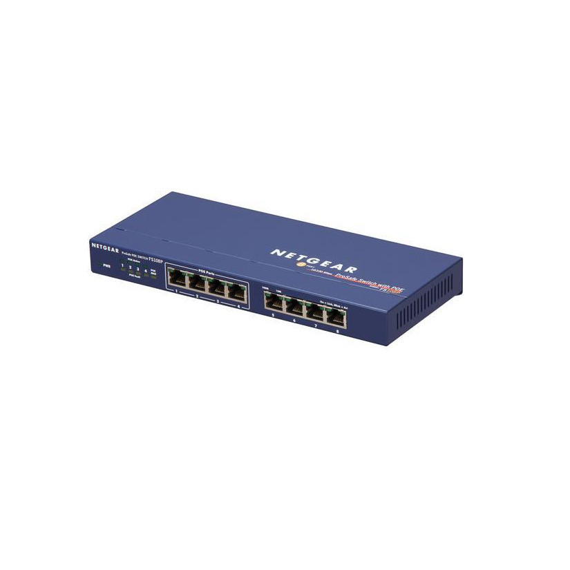 Bộ Chia Mạng 8 Cổng Switch Netgear FS108P 5 Port Fast Ethernet Unmanaged with 4 Port PoE - Hãng Chính Hãng