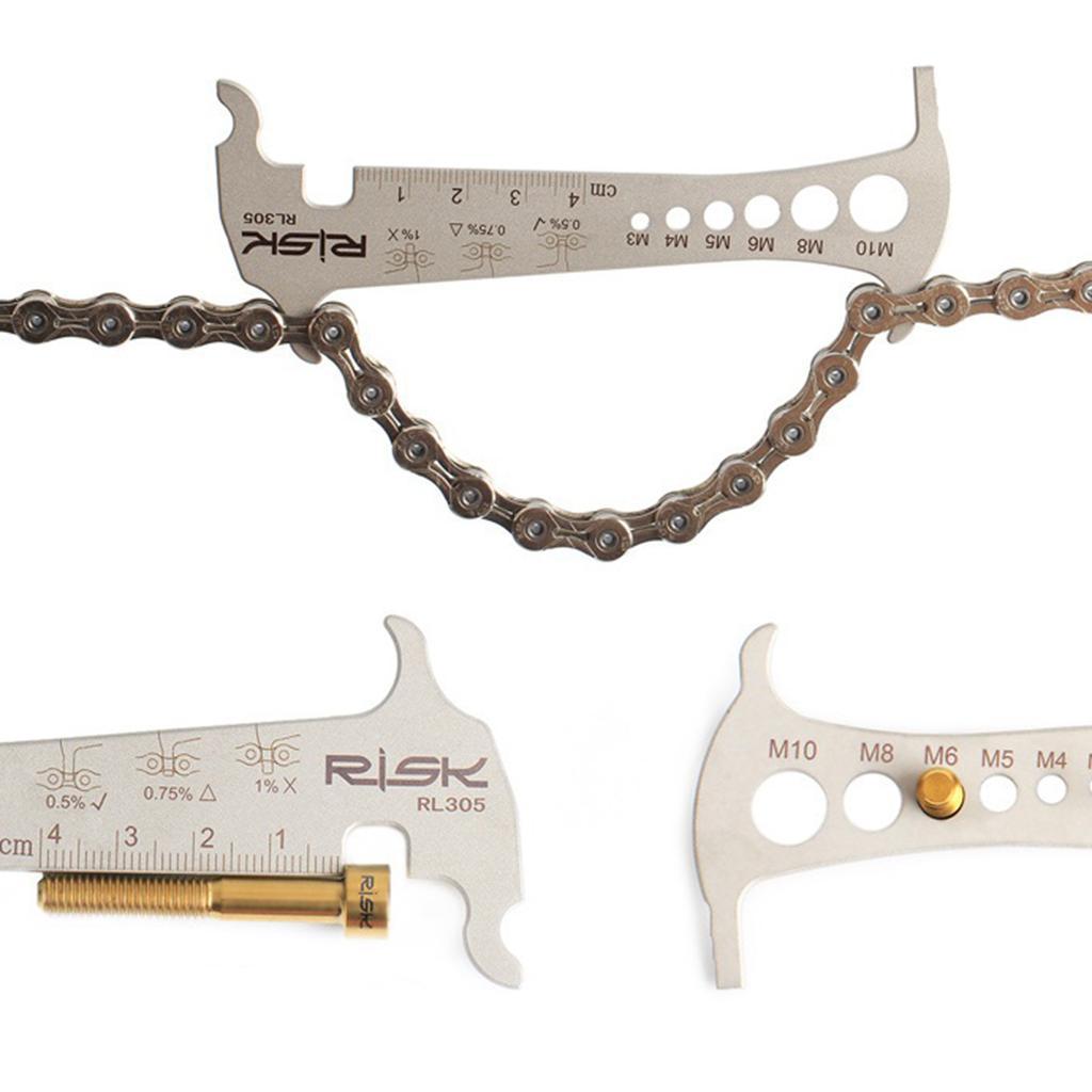 Bike Chain Wear Indicator Gauge Checker Stretched Tool Chain Hook