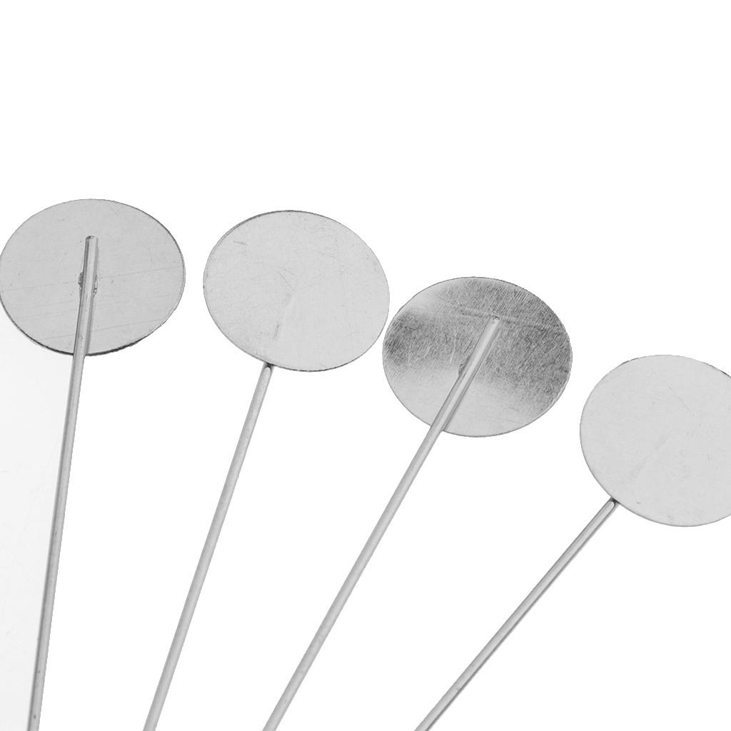 3x10Pcs Silver Lapel Stick Pin Base Brooch Glue on Collar Suit Lapel Pin 15mm