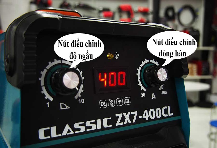 MÁY HÀN QUE ĐIỆN TỬ 5MM CLASSIC ZX7-400CL (HIỆU SUẤT 100% QUE 4.0MM)- HÀNG CHÍNH HÃNG)