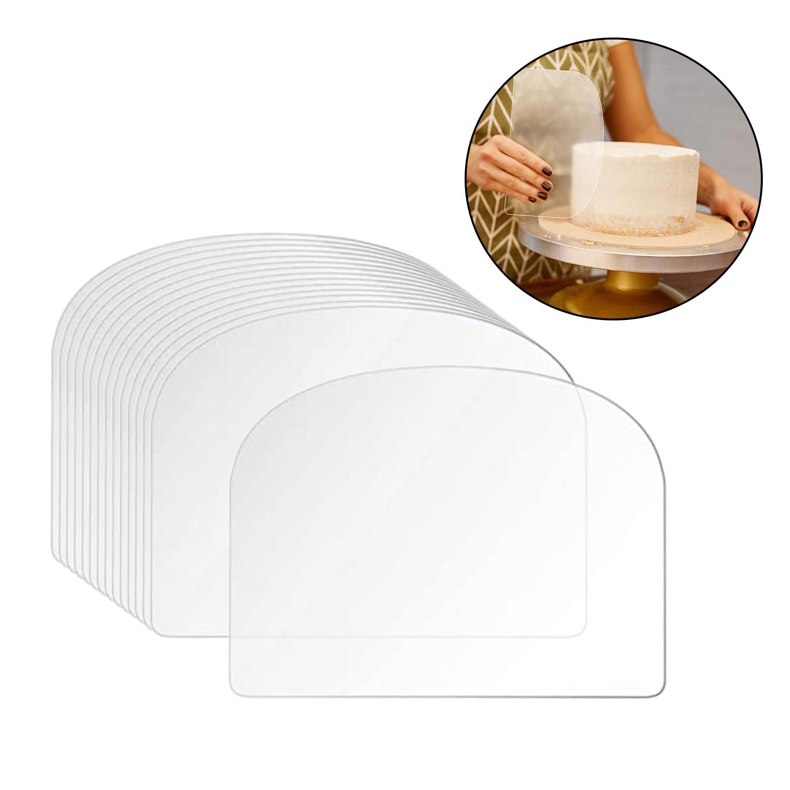 Of 15 Cake Scraper Smoother Smear Transparent Scraper for Household