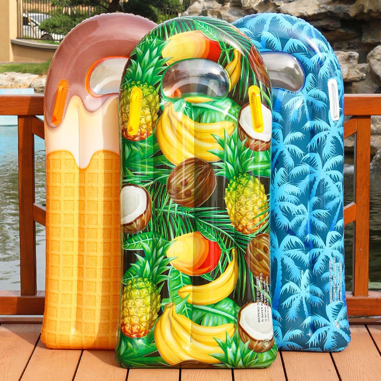 Bodyboards Inflatable Surfboard for Kids Beach Party Pool Floating Summer Float Boards, Sea Surfing Board with Handle for Swimming Swimming Pool