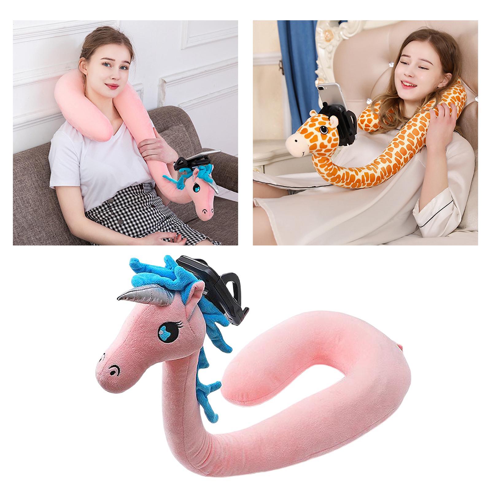 Flexible  Neck Pillow Mobile Phone Holder Bracket Support Unicorn